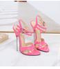 Dual Ankle Buckles Summer Women Sexy 16cm Extremely High Heel Sandals Ladies Chic Stiletto Pumps Club Party Shoes 35-46