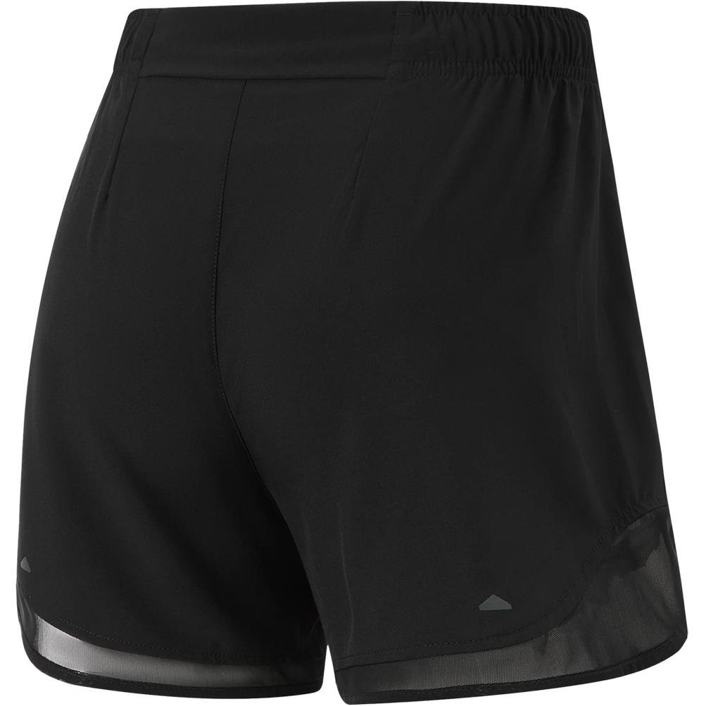 Li Ning Color Block Mid Rise Breathable Versatile Loose Fit Sports Shorts Women Shorts Black AKSU340-5