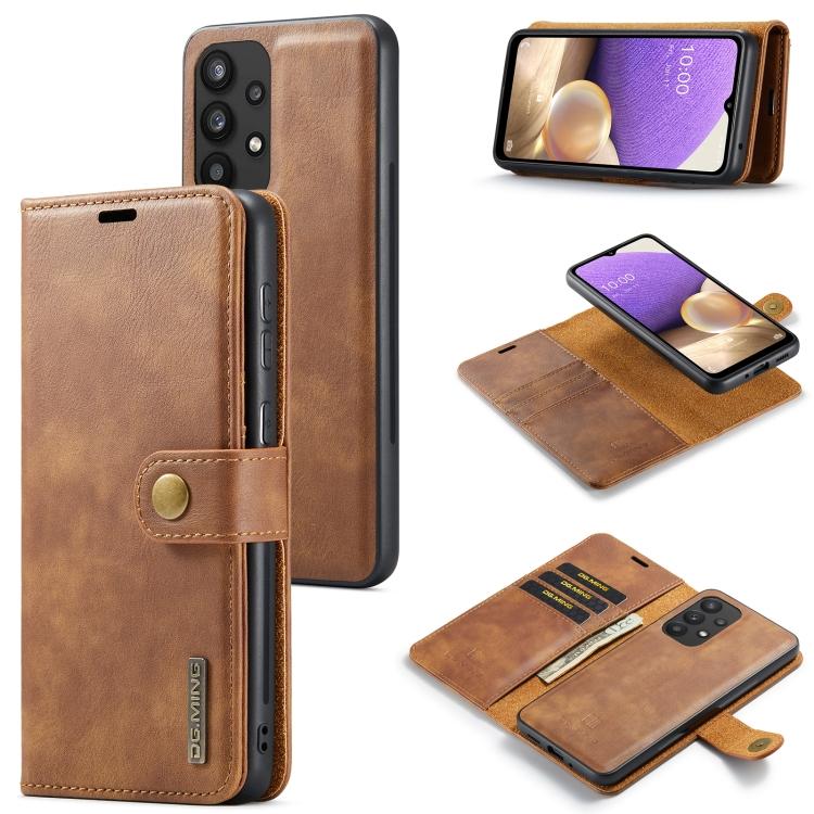 Per Samsung Galaxy A33 5G DG.MING Custodia Magnetica in Pelle Staccabile Texture Crazy Horse