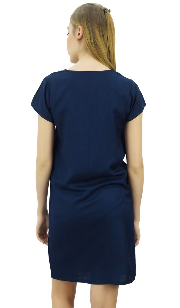 Bimba Womens Aqua Blue Long Shirt Getting Ready Buttondown Night