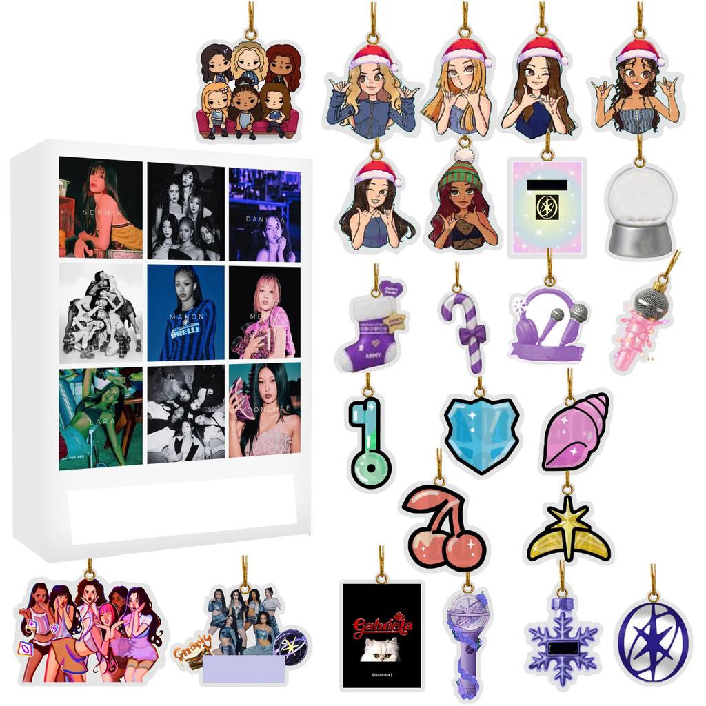 Weihnachts-Adventskalender, 24-Tage-Adventskalender Feiertags-Countdown-Kollektion, Anhängerbox geeignet für Weihnachtsüberraschungsgeschenke