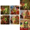 Charming Grinch Christmas Decorations Furry Green Leg And Head Tree Ornament Set