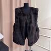 There are real shots of whole rabbit fur and fur integrated simple vest Haining fur real fur vest