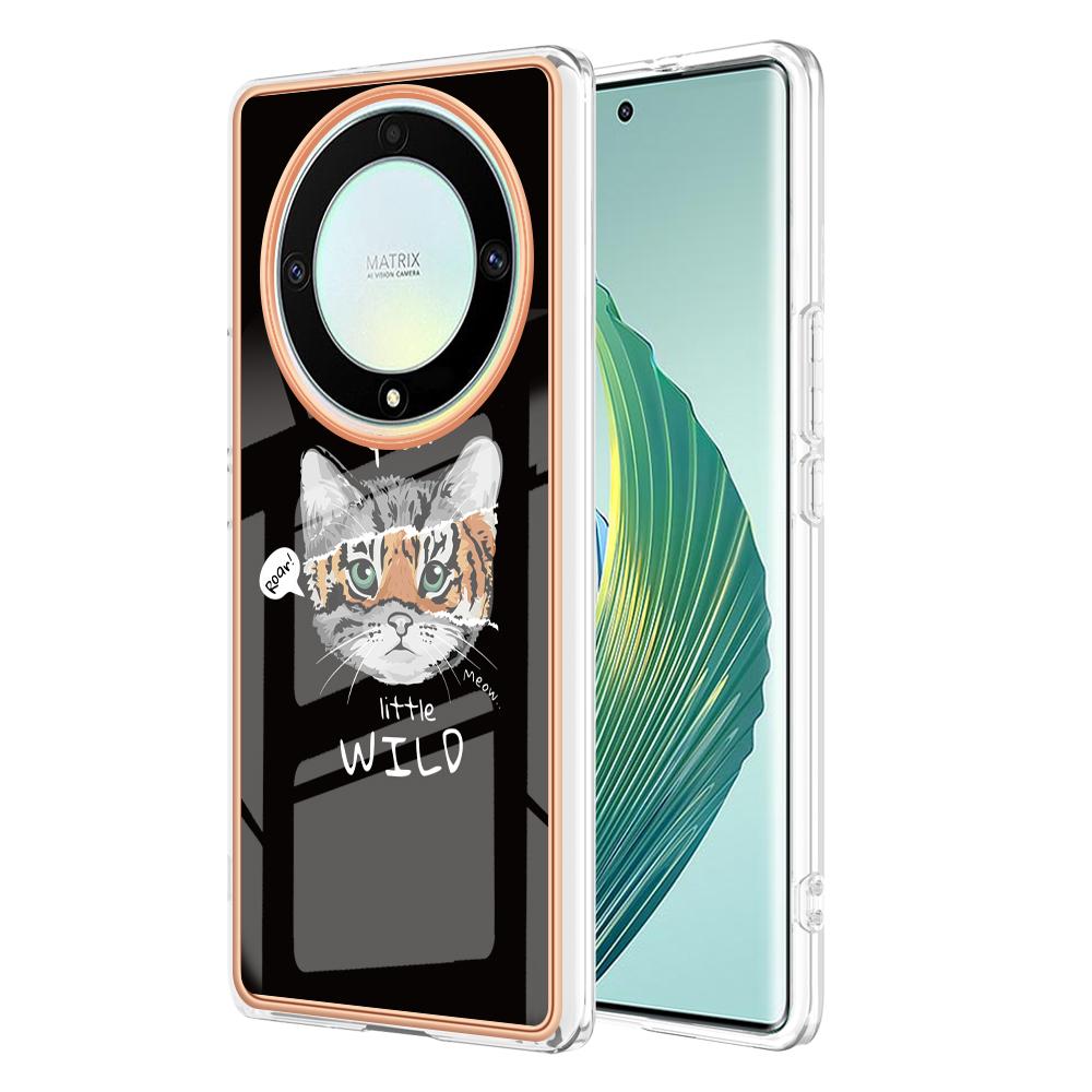 YB IMD Series-19 Style D For Honor X40 5G/X9a 5G/Magic5 Lite 5G IMD Pattern Anti-drop Cover 2.0mm TPU Electroplating Phone Case