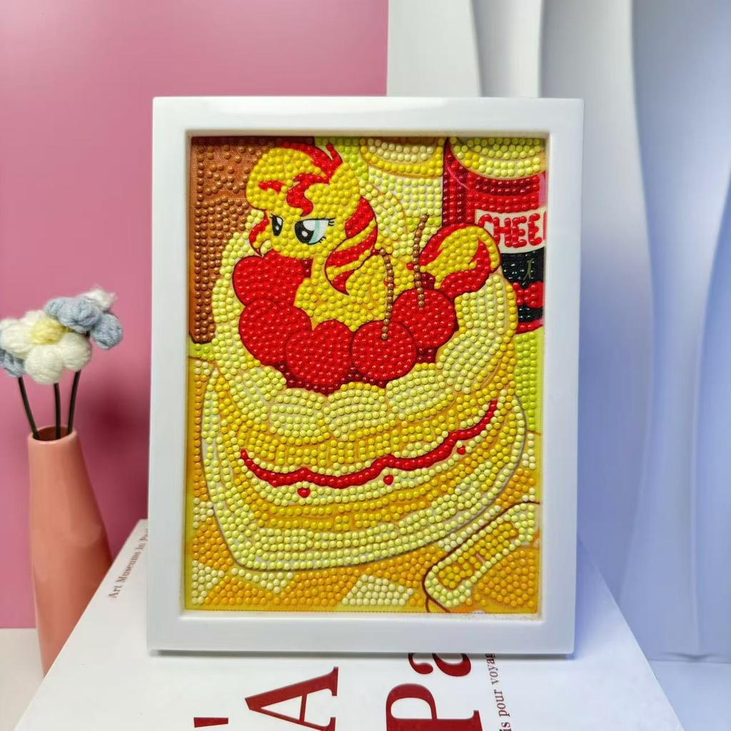 Children'S Diamond Painting Framed Handmade Diy Material Bag Sanrio Diamond Paste Painting Concentration Toy