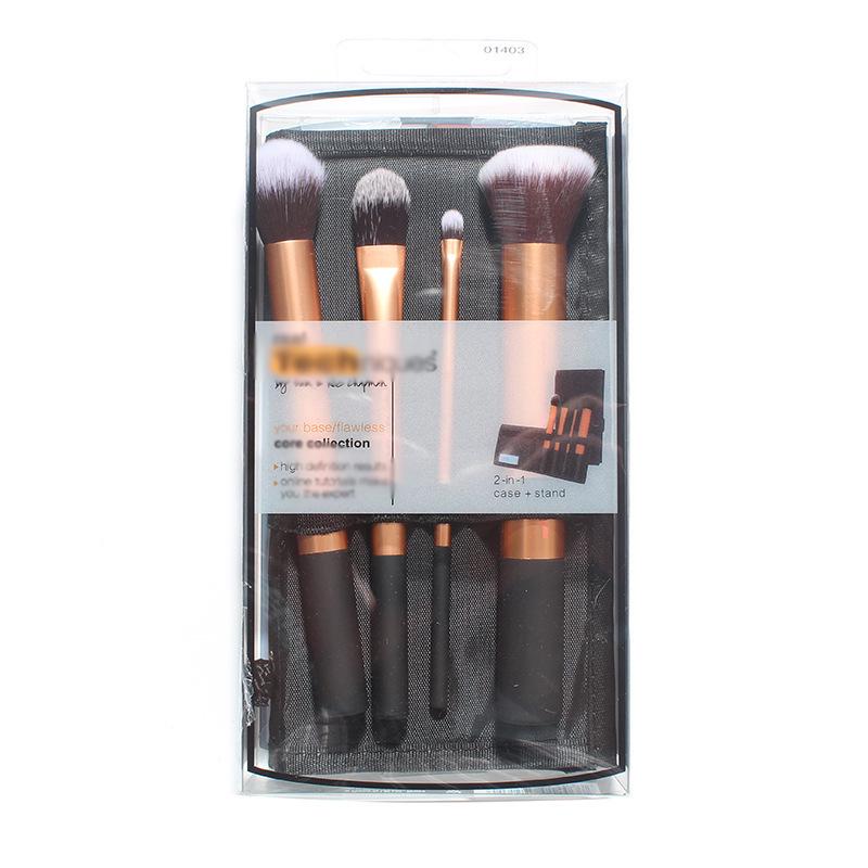 American RT 1407 Tragbares Make-up Pinselset: Rouge-, Foundation- & Highlighter-Pinsel