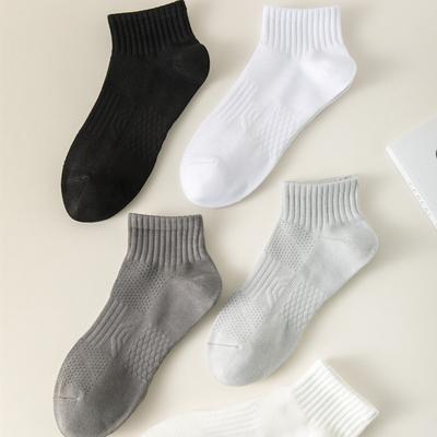 5 Pairs of Men's Summer Thin Sweat Wicking Mid Tube Socks