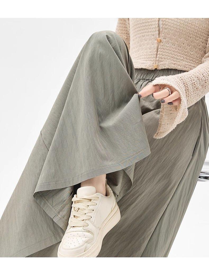 Plus Size Women's High-Waisted Wide-Leg Casual Summer Pants