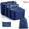 Travel Organization Bags Set Waterresistant Oxford Fabric With Foldable Cubes For Suitcase Packing And Makeup Storage