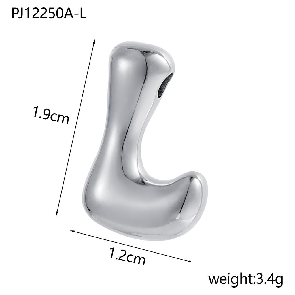 CARLIDANA Hot Sale Stainless Steel Capital Letter Alphabet Irregular Bubble Initial Pendant Charms For DIY Jewelry Necklace