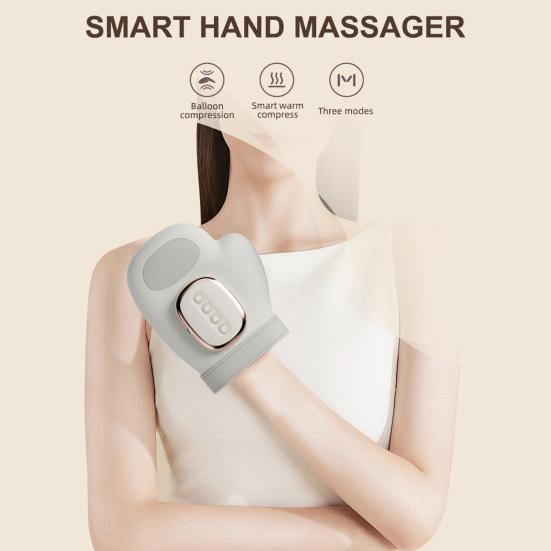 Hand Massager with Heat And Compression Cordless Hand Massager with 3 Massages 4 Temps 5 Compression for Arthritis Carpal Tunnel Gift for Women Men
