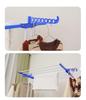 Folding Towel Rack with Retractable Double Rod for Balcony and Floor Drying