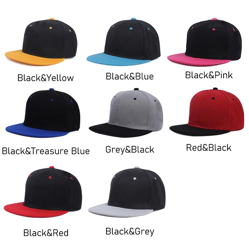 Custom Embroidered Sports Hats With Logo Embroidery 6 Panel Acrylic Two Tone Mixed Color Snapback Caps Original