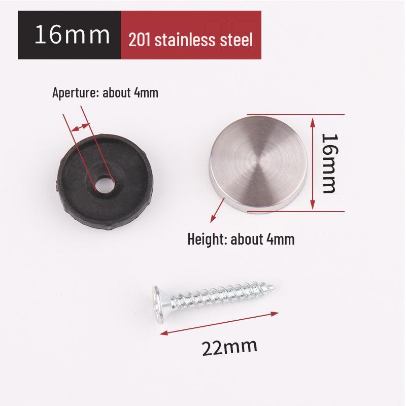 Decorative Acrylic Nail Cap for Glass, Mirror, and Stainless Steel Fixings