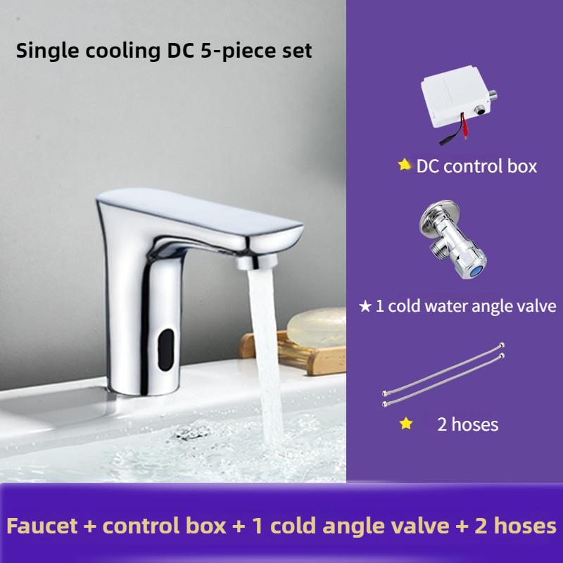 Full Copper Intelligent Single Hot And Cold Sensing Faucet Automatic Infrared Sensing Water Tap Bathroom Basin Faucet