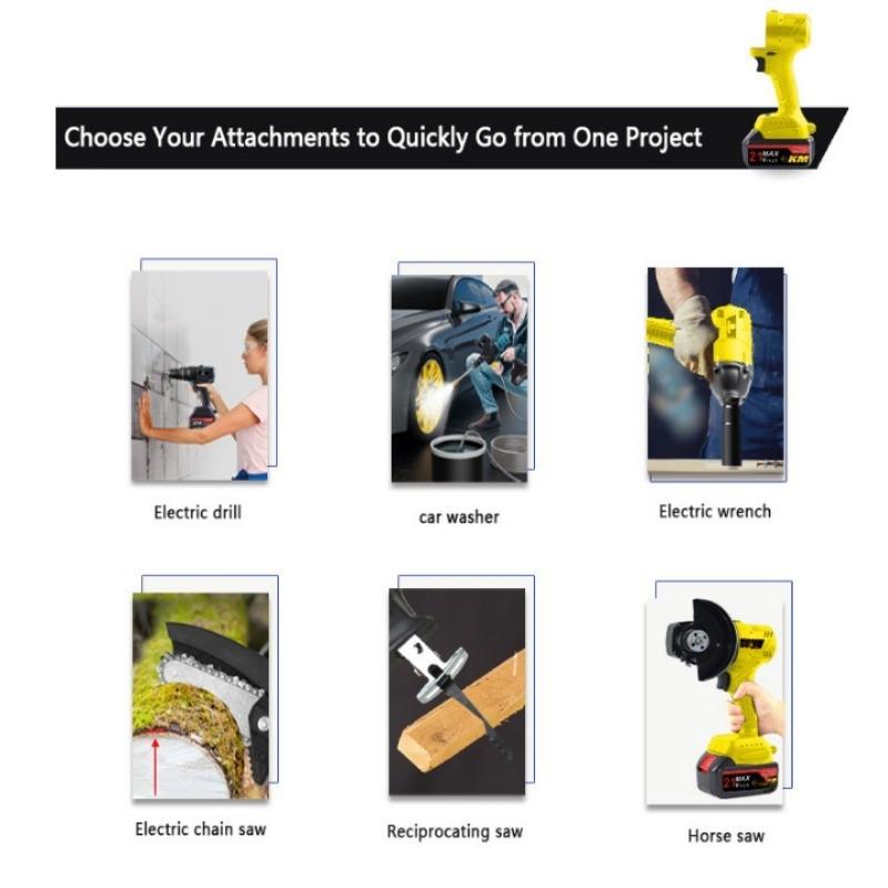 Electric Tool Set Multi functional Brushless Lithium Battery Combination Tool Set Modified Household Universal Power Tool Kit