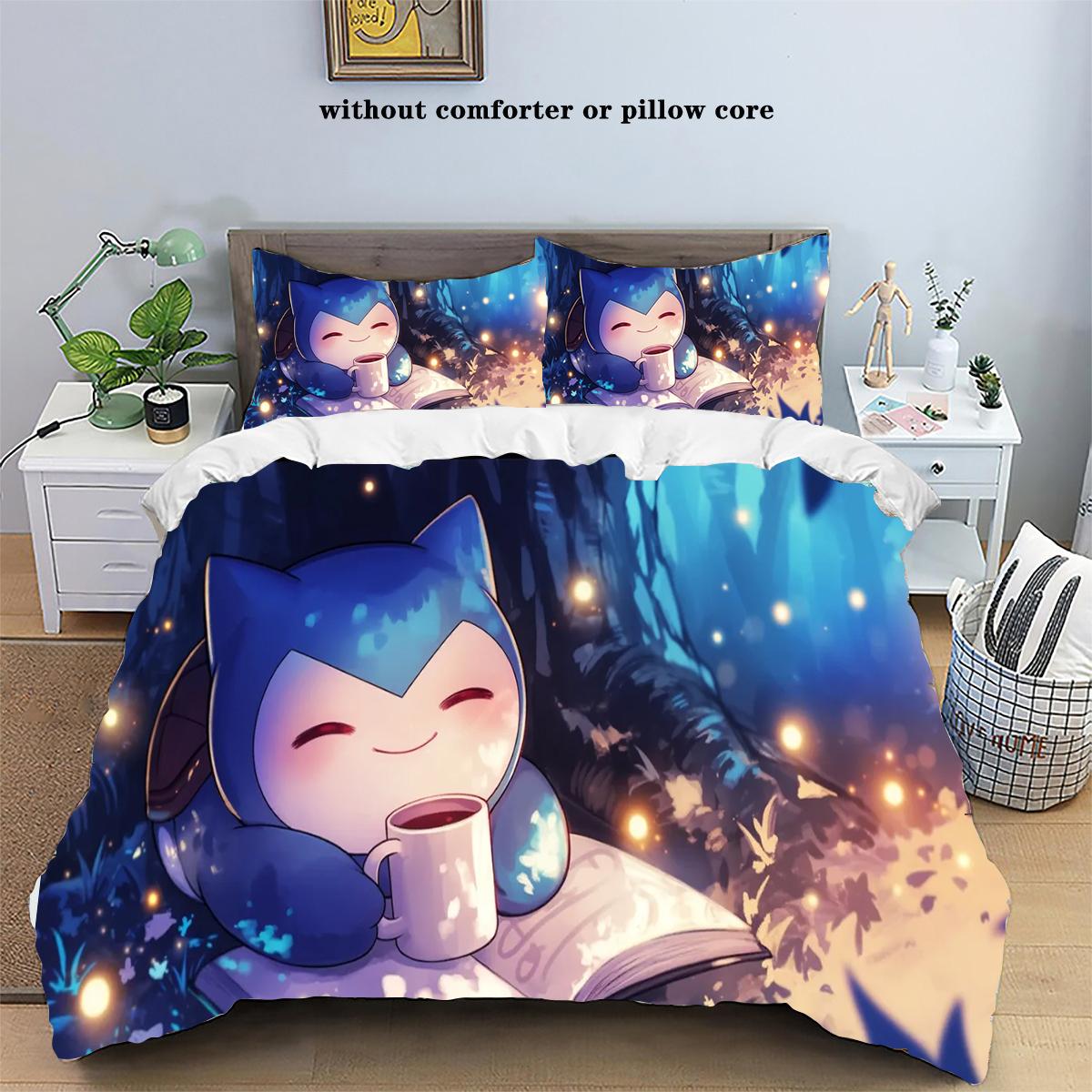 

Мультяшные Покемоны Аниме Постельное Белье Каваий Пикачу Генгар Иви Чаризард Стеганое Одеяло Пододеяльник Наволочка Детский Постельный Комплект Полуторный Кинг Сайз EU Twin 135x200cm