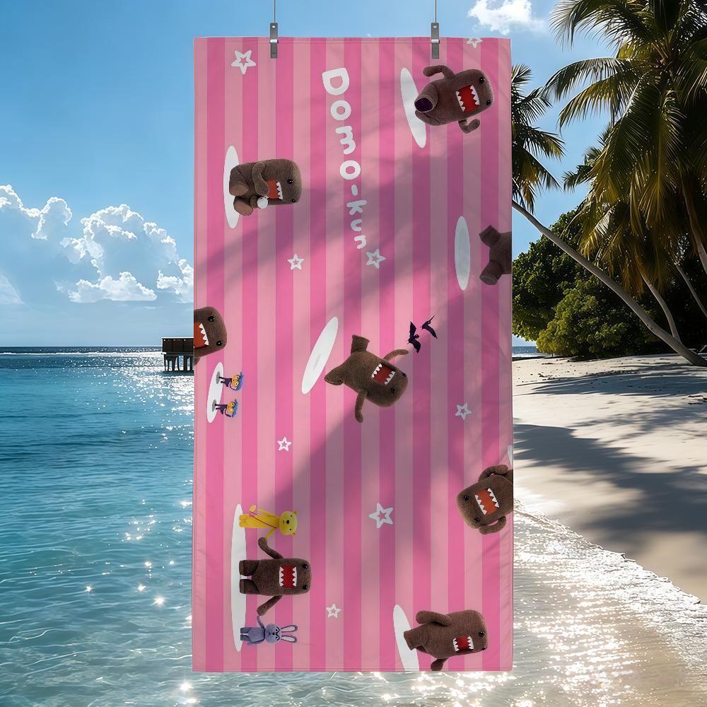 Cartoon D-Domo K-Kun Towel Quick Drying Beach Towels Are Suitable For Swimming Pools Camping Yoga And The Gym