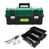 17inch Toolbox Organizers Storage Case With Three Foldable Trays and Lockable Lid, Portable Dividers And Carrying Handle