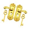 1:12 Scale Miniature Door Lock and Key Set 2 in 1 Pack Door Knocker Lock Set Vintage Dollhouse Decoration Accessories