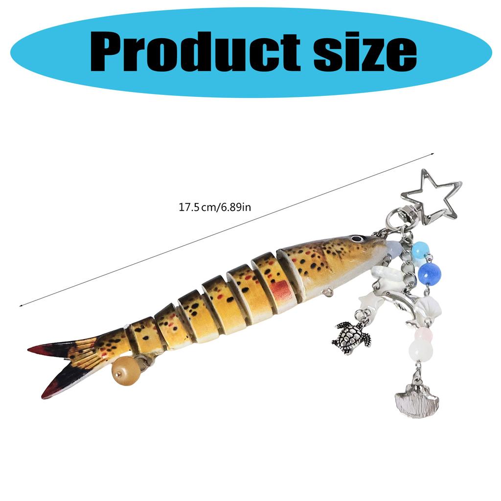 Realistisches Fisch-Accessoire Modischer Schlüsselanhänger Kunststofftextur Fisch-Schlüsselanhänger Geeignet für Party- und Freizeitoutfits