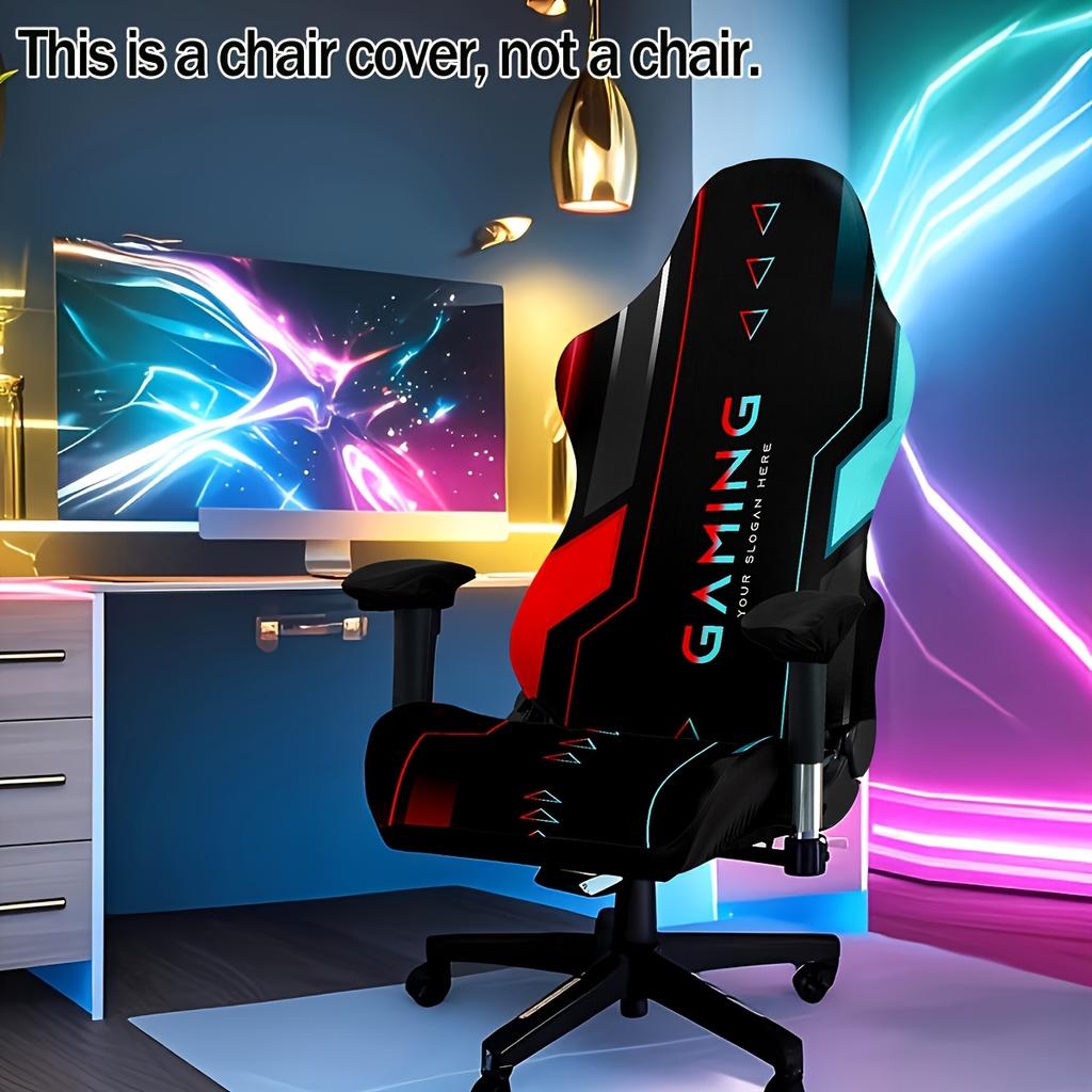 Halloween Gaming Chair Cover Pumpkin Ghost Print Office Chair Cover Set Suitable for Home Gaming Chairs Halloween Decoration