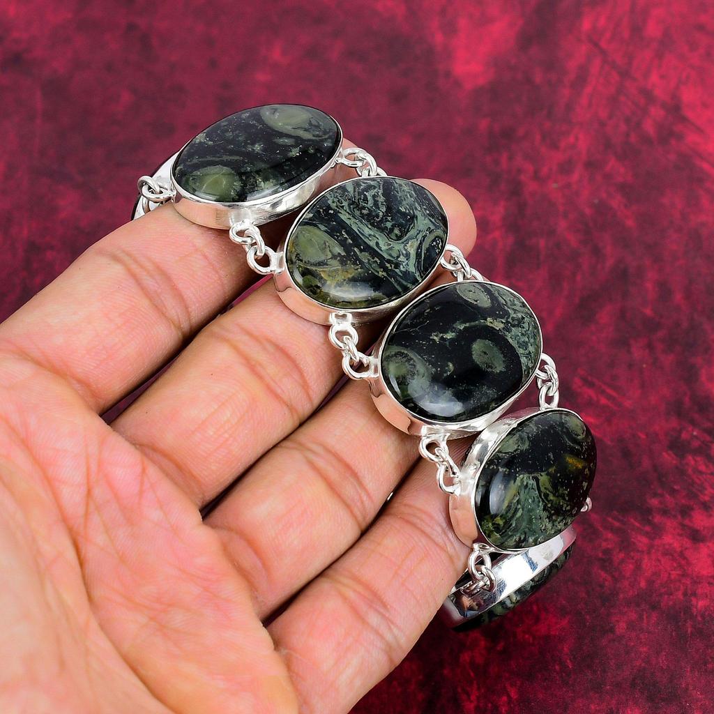 Star Galaxy Jaspis armbånd, 925 solid sterlingsølvsmykker, suverene naturlige edelstenssmykker, håndlagde jaspis smykker gave til kjærlighet armbånd