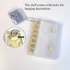 A7 Glitter Double Button Transparent PVC Soft Shell Color 6-hole Metal Clip, Hand Ledger, Photo Album, Loose Leaf Shell, Including 10 Inner Pages