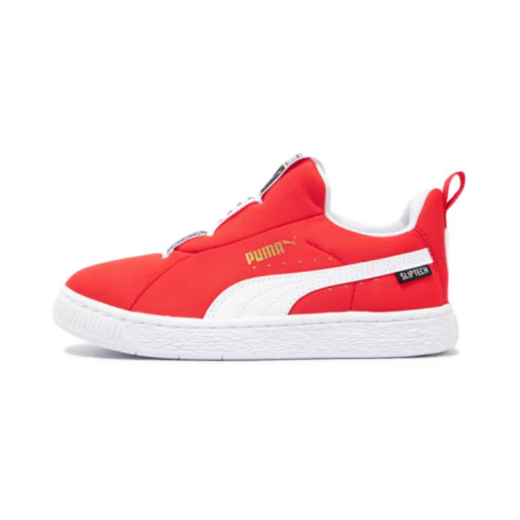 Puma Retro Comfortable Low-Top Kids Skate Shoes Kids Sneakers Red White 401140-02