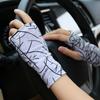 Unisex Thin Cotton Sun Protection Half-Finger Gloves for Summer Driving and Writing, Covers Scars