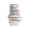Ceramic Vase Stacked Stone Statues Flower Vase Irregular Folds Handmade Ceramic Pot Flower Vase Flower Arrangement Accessories