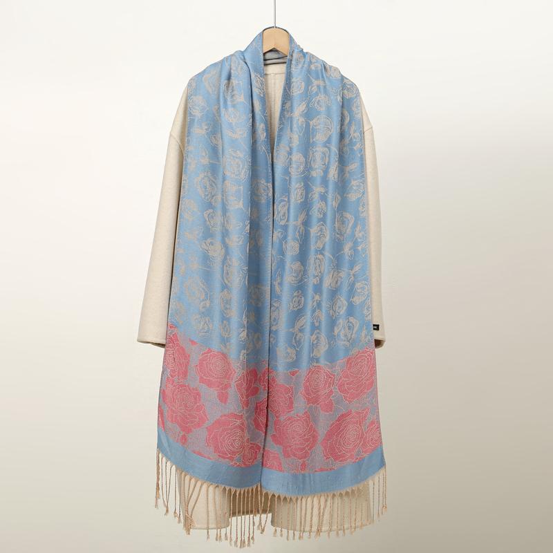 Luxusní značka podzimní kašmír pašmínový šátek Dámská zavinovačka Teplé zimní šátky Designový potisk Dámský hidžáb šátek Foulard Šál