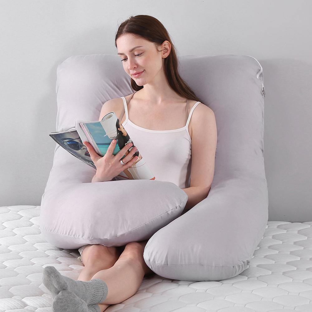 Multifunction Maternity Pillow Case 130x70cm U-shape Pregnant Pillowcase Large Pure Cotton Cushion Cover Bedding Relaxing Pillow