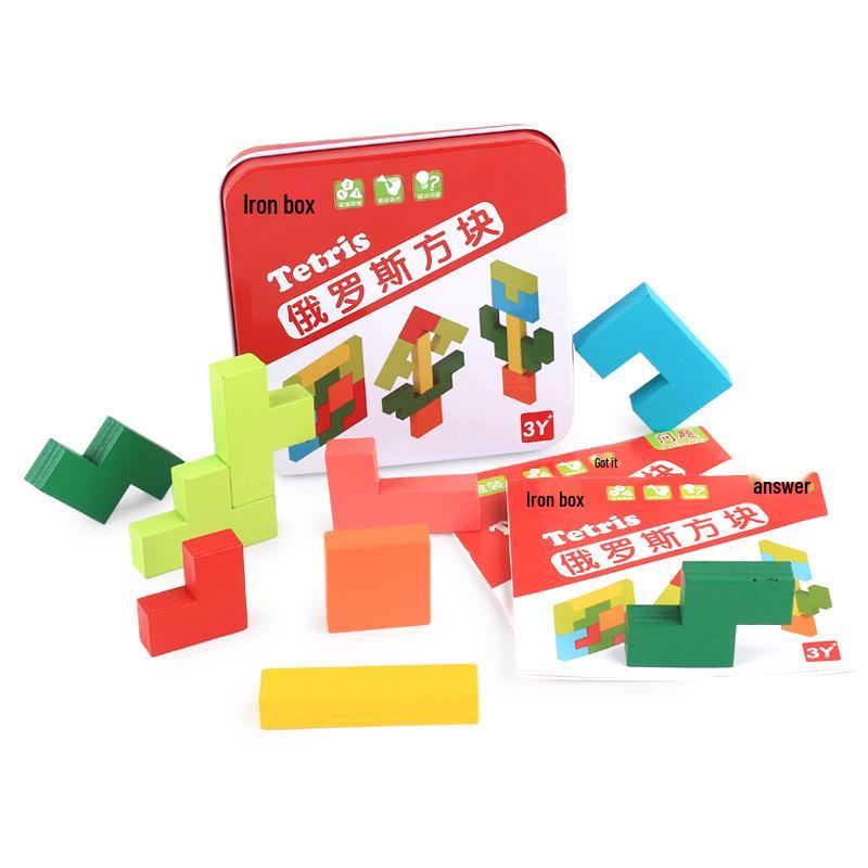 Tangram Tetris Puzzle Blocks: Educational Toys for Kids
