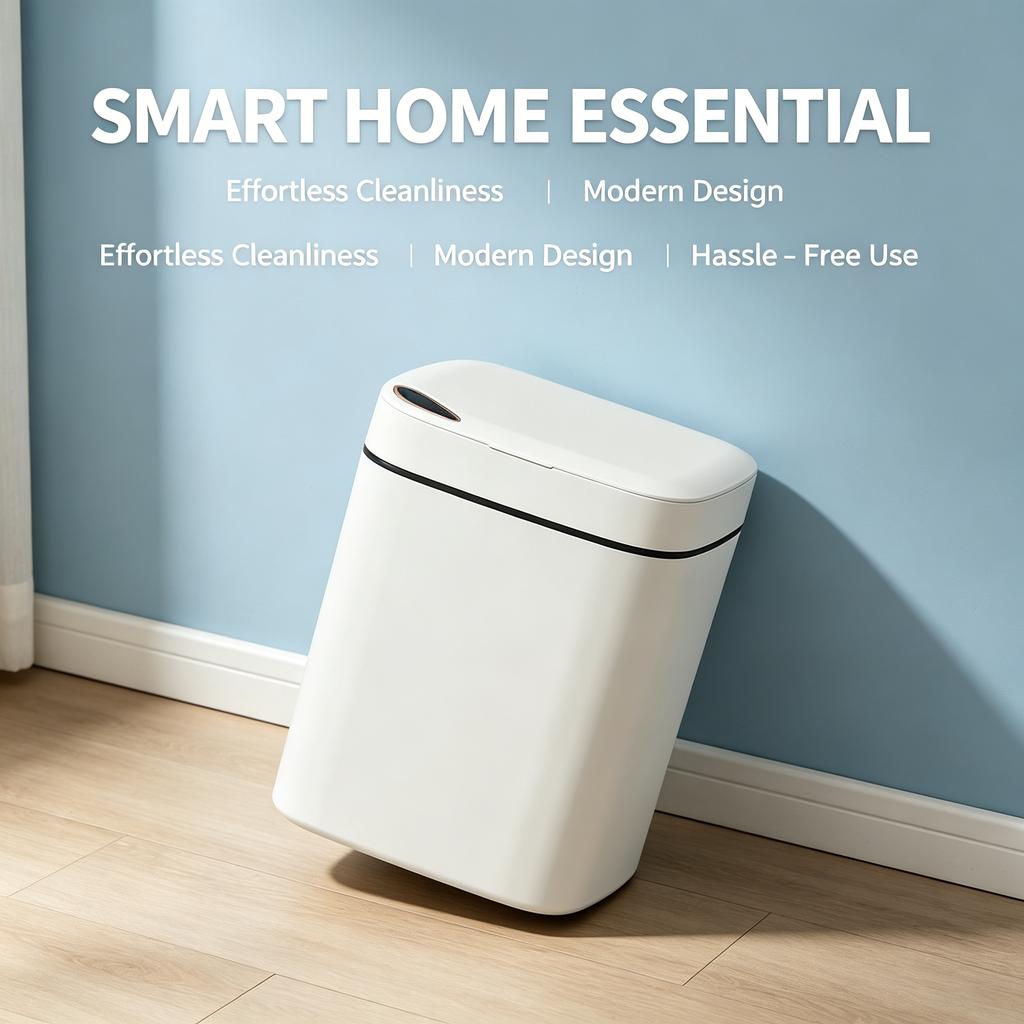 Cubo de basura inteligente con sensor automático para cocina baño y sala de estar