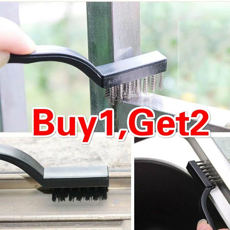 New 2PCS Cleaning Wire Brush Set Stainless Steel Brush Copper Brush Nylon Brush nylon
