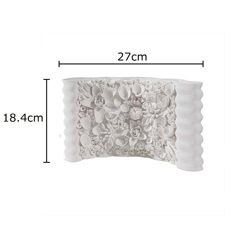 

Blooming Flower Relief Ceramic Vase Desk Decoration Flowers Arrangement Artificial Flower Decorative Floral Vases Modern Decor
