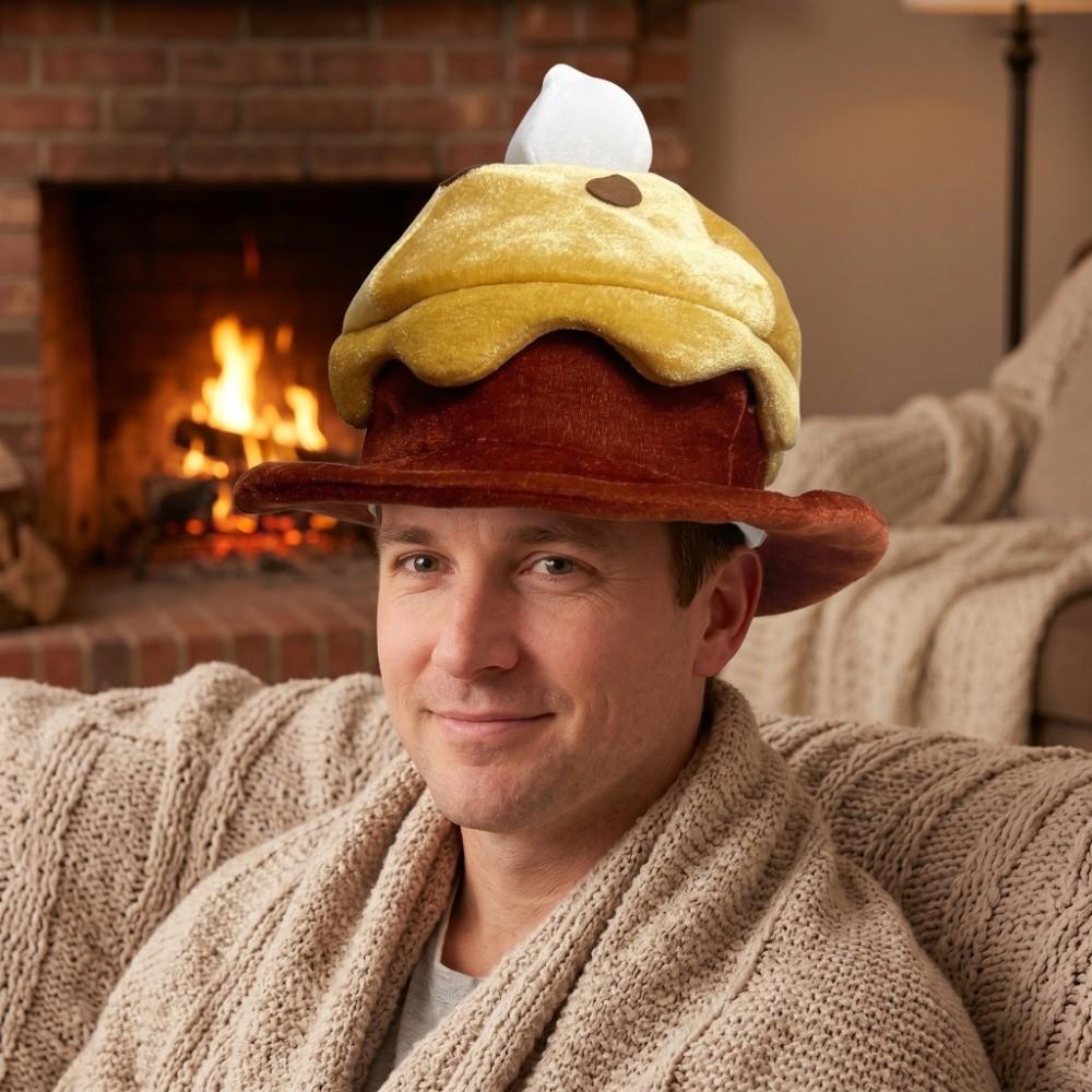 Creative Plush Cake Hat Cartoon Theme Event Hat Gift Pumpkin Pie Hat Carnivals
