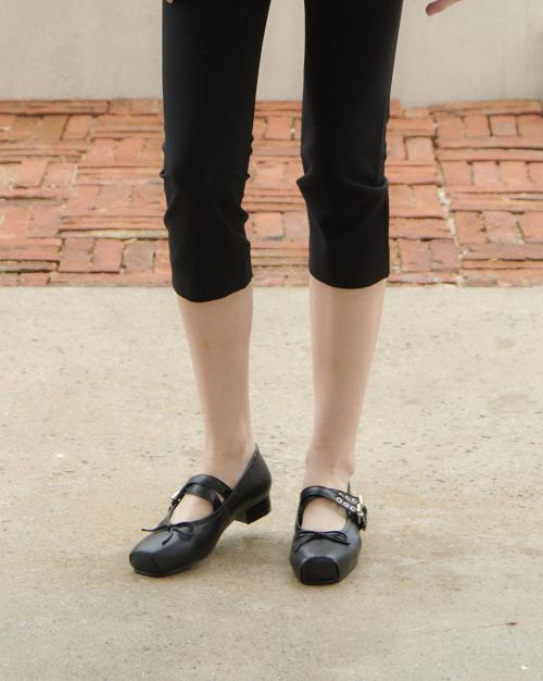 [Tagtraume] Gallo Square Toe Ribbon Two Buckle Mary Jane Sneakers Flats [Versand aus Korea] 100% Authentisch