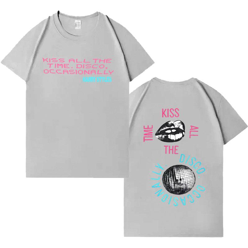 Sänger Harry Styles Küsst Immer Disco Gelegentlich T-Shirt 2026 Trendige Mrerch T-Shirts Herren Damen Harajuku Oversized Lässige Oberteile