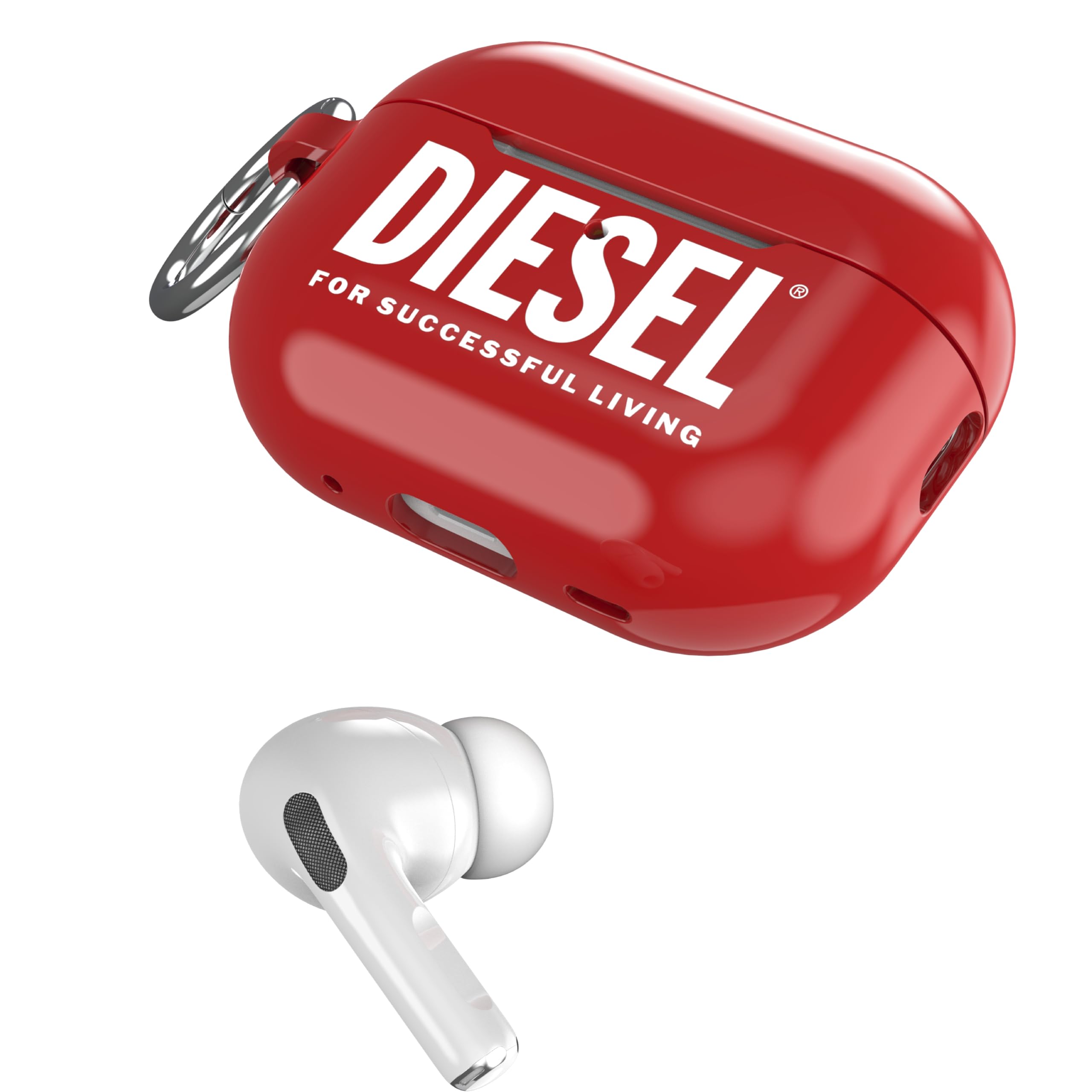 

DIESEL AirPods Pro 2 Case/AirPods Pro Case, Stylish TPU Cover with Brand Logo and Protection (Diesel AirPods Pro 1st/2nd Generation Case, Red)