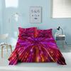 Colorful Geometric Bed Flat Sheet Printed Galaxy Bed Sheet Set With Pillowcase For Bedroom Luxury Queen King Honeycomb Bedspread