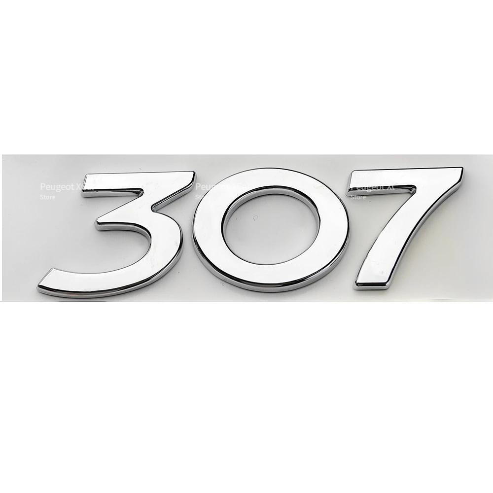 akpsw6 3D ABS Rear Trunk Emblem Badge Number Sticker for Peugeot 206 207 301 307 308 408 508 Car Accessories Comes with Back Glue