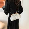 Faux Pearl Shoulder Bag Exquisite Decorative Stylish Handbag Portable Lightweight Women Fashionable Shoulder Handbag