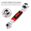52 in 1 Rotating Ratchet Wrench Ergonomic Nonslip Handle Double Head Wrench for Tight Space and Mechanical Work