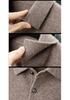 Men's 100% Pure Wool Lapel Sweater - Autumn/Winter Thickened Base Layer with Plus Velvet Warmth