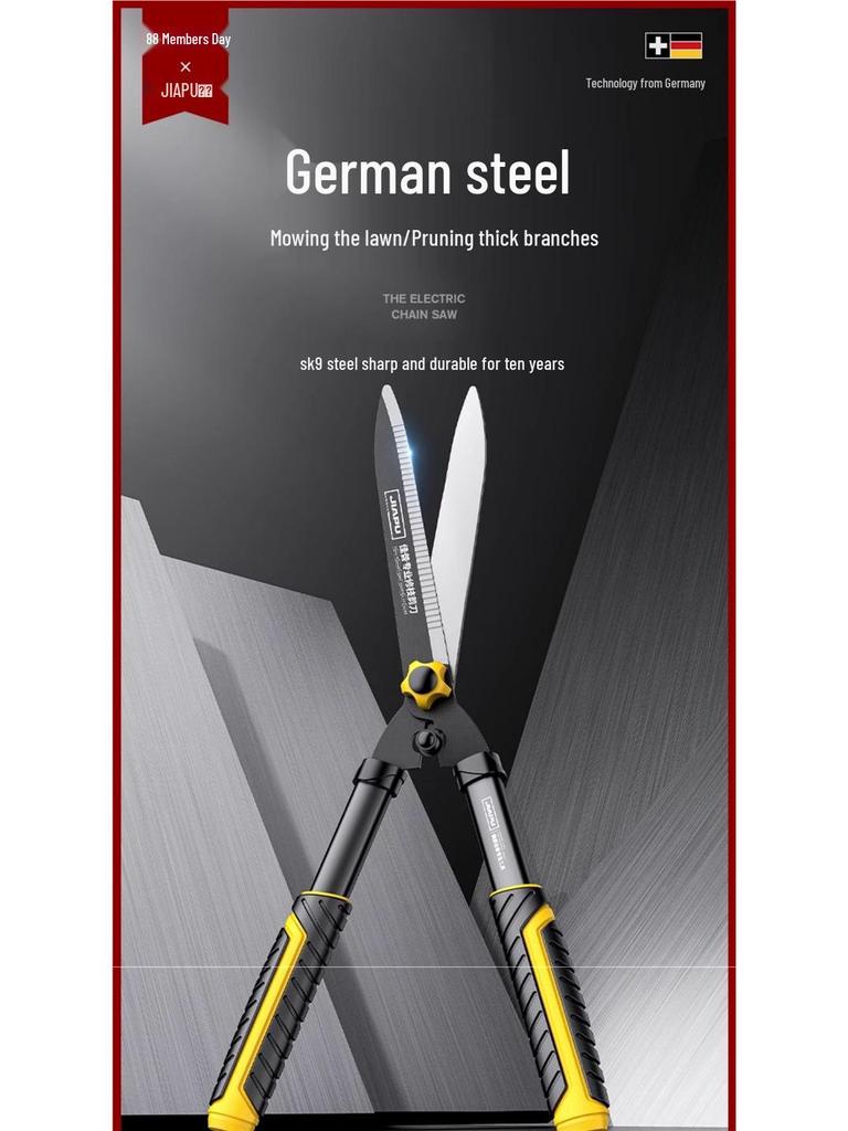 Garden Pruning Shears: Heavy-Duty Branch Cutters, Trimming Scissors for Flowers, Hedges, and Greenery, Large Loppers for Coarse Pruning