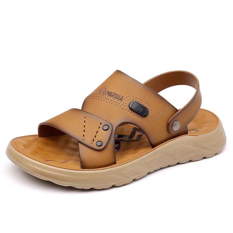

Fashion New Men Sports Slippers Outdoor Non-slip Breathable Beach Sandals Summer Casual Shoes Dual-Purpose Male Half Drag Comfy Sandaly 44