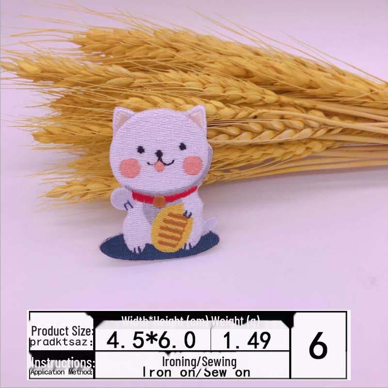 Yixiu Kitten Cartoon Embroidery Patch for Clothing Decoration