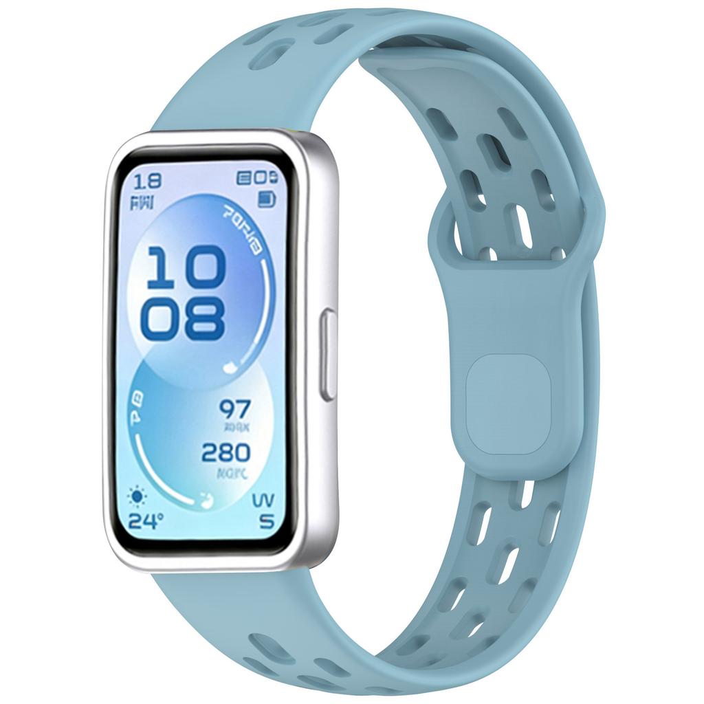 For Band 11/11 Pro Cellular Network Breathable TPE 18mm Watch Strap with Snap Button Buckle